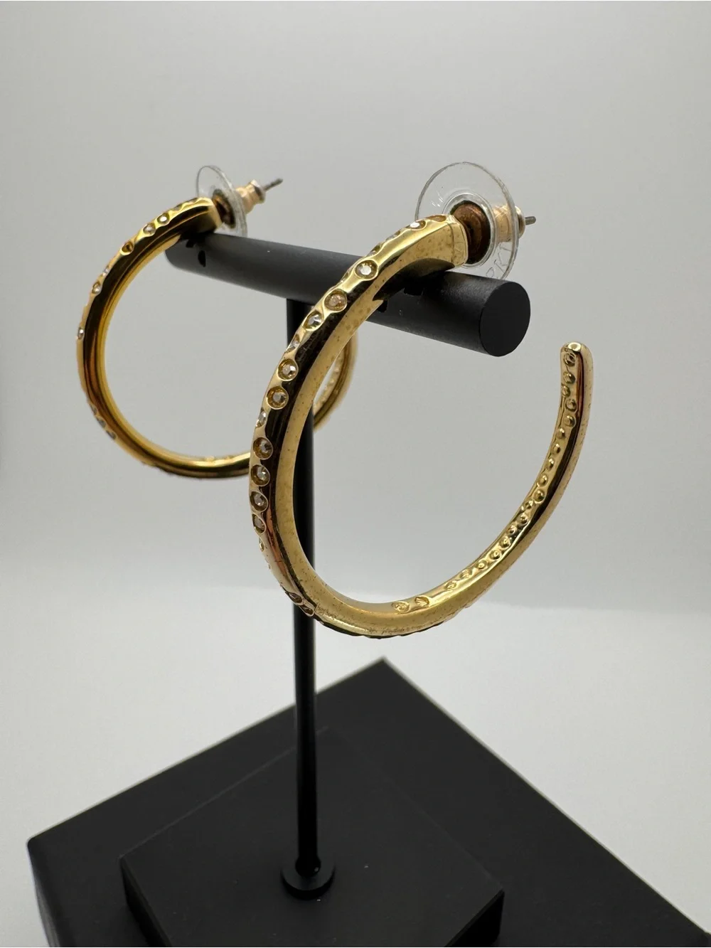 Swarovski Gold-Toned Crystal Hoop Earrings